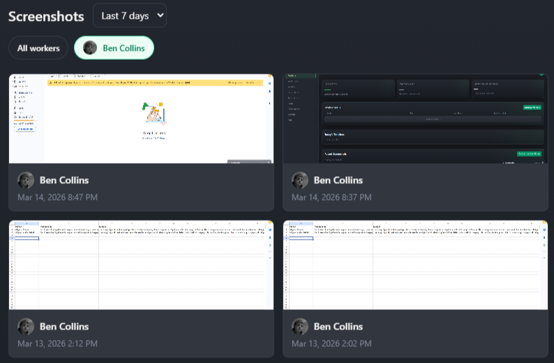 Screenshots Captured